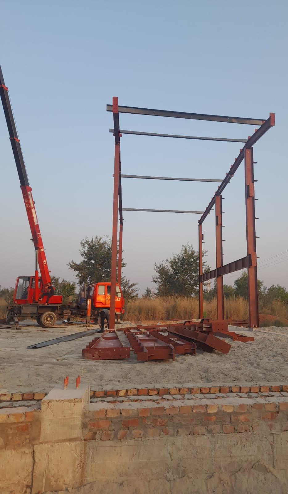 Construction of Steel shed factory with RCC works (Golden Arc Ltd.)